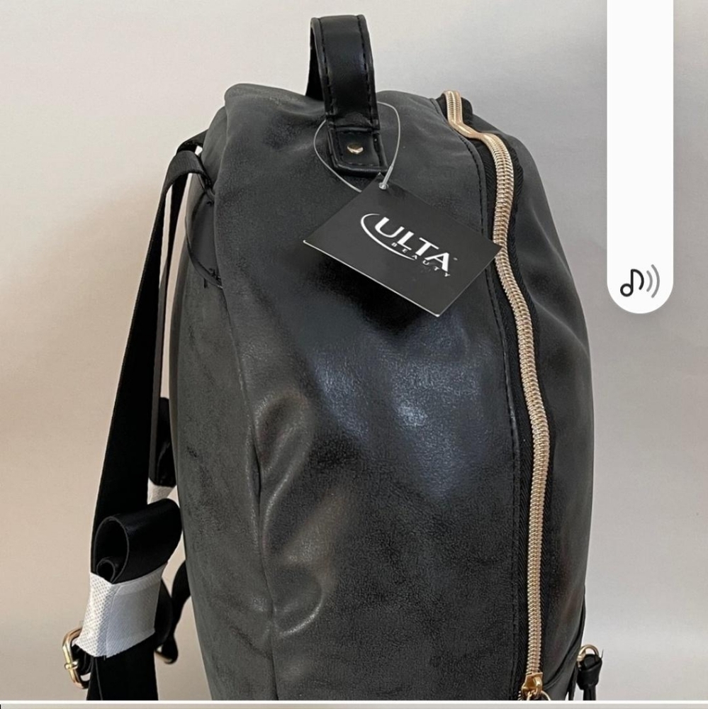 Ulta Beauty Black Faux LeatherBackpack - Picture 4 of 5